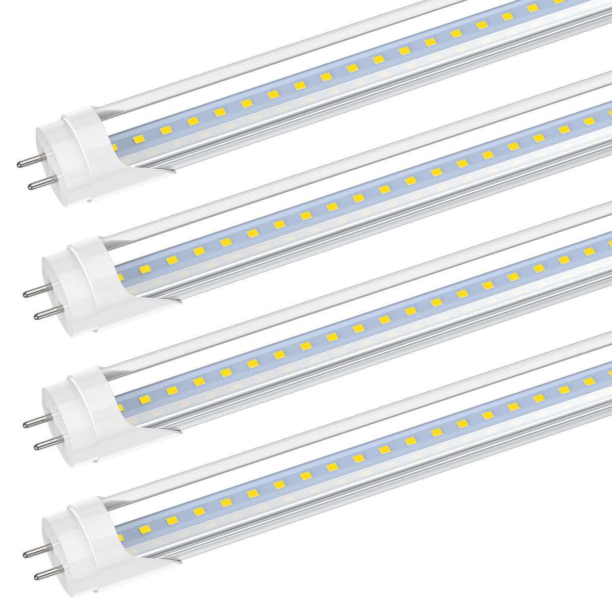 4ft 18w T8 LED Tube Light G13 6500K Fluorescent Replace Bulb ( Bi Pin) -  Clear Cover - DLC Approved