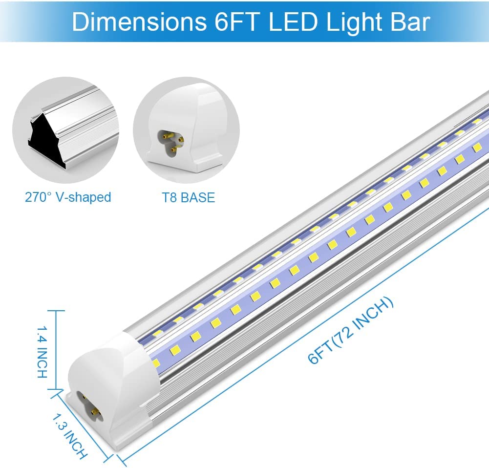 6ft led deals fluorescent light